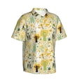 thumbnail image 2 of Uemuo Animal Tree Printed Regular Fit Short Sleeve Casual Hawaiian Shirt for Men,Aloha shirt,Tropical shirt,Floral print shirt,Vacation Beach shirt-3X-Large, 2 of 9