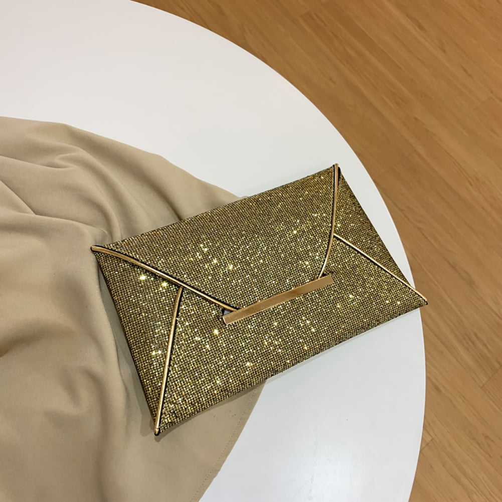 Van Heusen Women's Metallic Gold Snakeprint Gold Chain Envelope Clutch Purse  | eBay