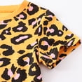 thumbnail image 5 of GYRATEDREAM Toddler Dress Little Girls Leopard Pattern Short Sleeve Dress Summer Dresses Casual Sundress for Kids 2-7Y, 5 of 6