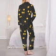 thumbnail image 5 of Kll Bumblebee Print Women'S Long Sleeve Pajamas With Pants Sleepwear Loungewear 2 Set-Large, 5 of 9
