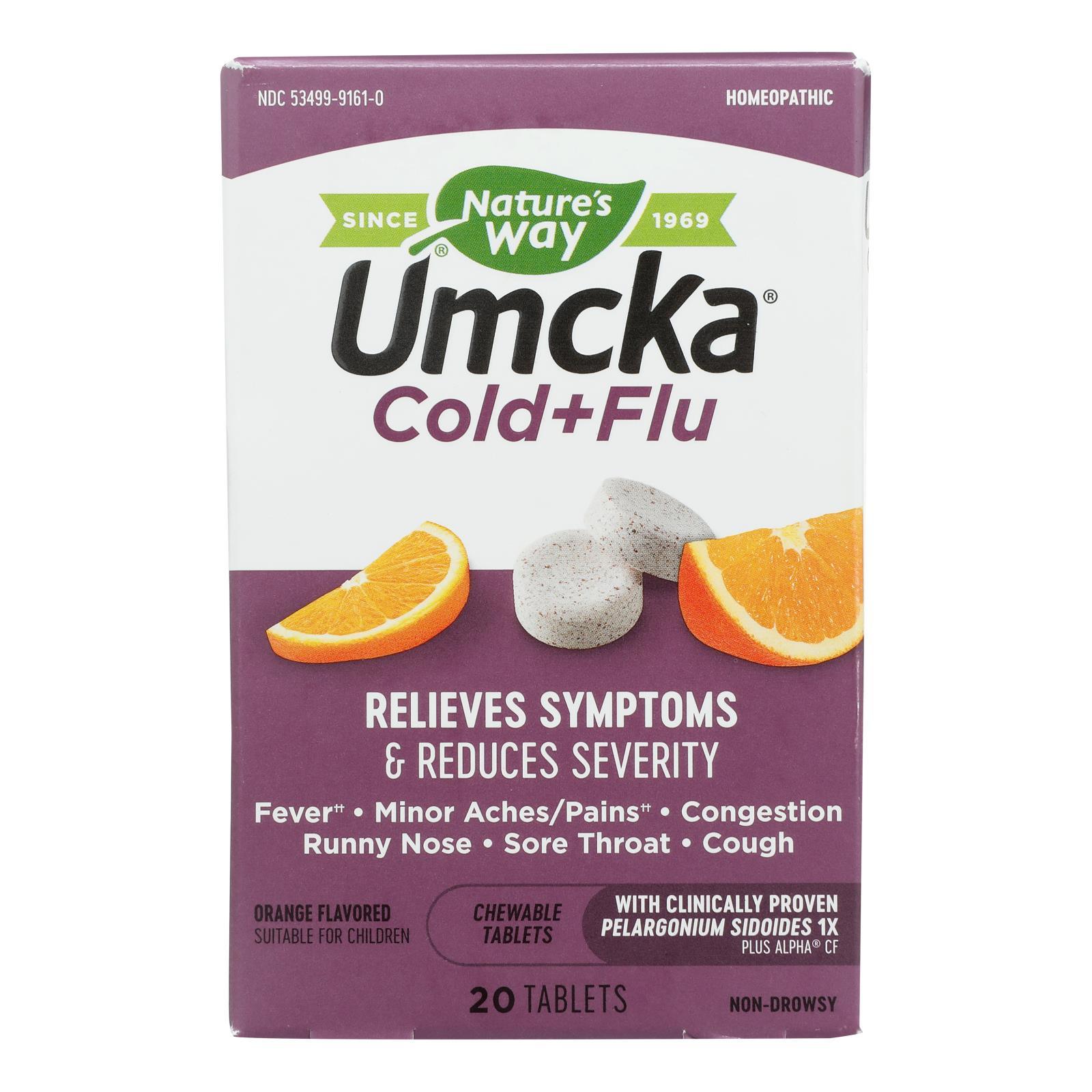  Umcka Cold & Flu Orange Chewable 20 count