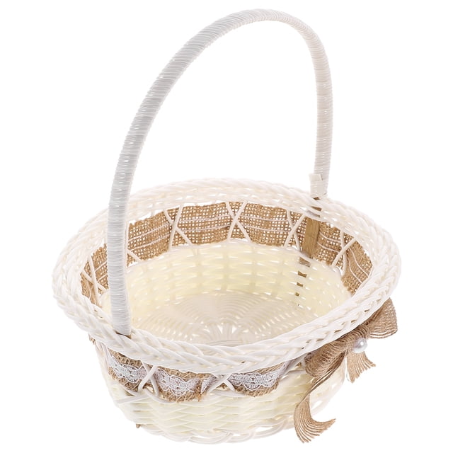 unbranded Cesta Para Con Asa Y Encaje Para Celebraciones De Y Eventos