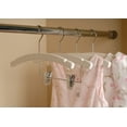thumbnail image 2 of White Rounded Wooden Kid's Hangers- 12" Wood Top Hangers with Swivel Hook and Notches, 25ct, 2 of 4