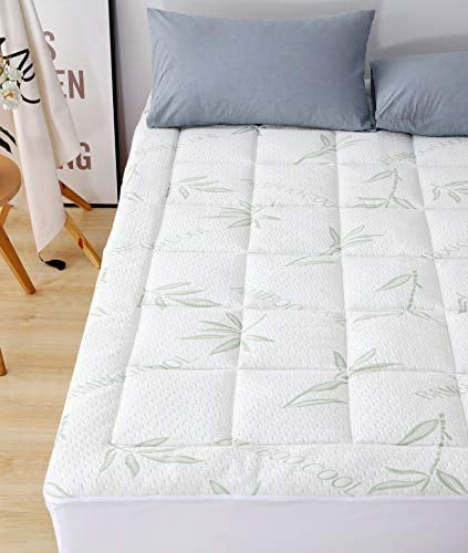 Elegant Comfort Premium Bamboo Mattress Pad - Overfilled ...