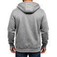 thumbnail image 4 of Vxararl Casual Hoodies for Men Casual Athletic Hoodies Fall Winter Workout Clothes Long Sleeve Sweatshirt Tactical Jackets with Zipper Pockets Mens Zip Up Hoodie Gray 2xL, 4 of 4