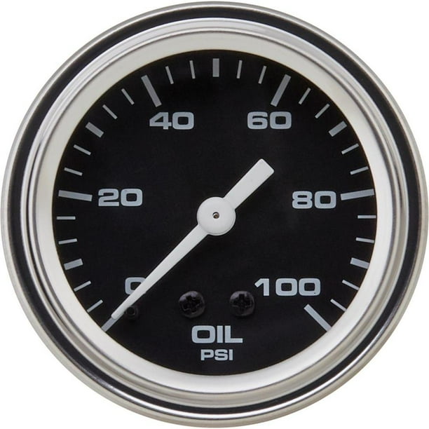 Mechanical Oil Pressure Gauge, 21/16 Inch, Black