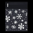 thumbnail image 2 of Bolsa de embalaje de regalo de Navidad, bolsa de plástico con estampado de copos de nieve, paquete de dulces, 100 Uds., 2 of 5