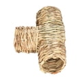 thumbnail image 3 of Hamster Grass Tunnel Straw House Hideaway Nest Bunny Toy Lightweight Interactive Toy Rabbit Tunnel Tube for Mice Chinchilla Gerbils Squirrel Three Ports, 3 of 10