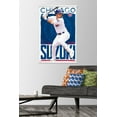 thumbnail image 2 of MLB Chicago Cubs - Seiya Suzuki 23 Wall Poster with Magnetic Frame, 22.375" x 34", 2 of 6