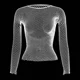 thumbnail image 1 of Camisa Sexy De Malla Para Hombre, Manga Larga, Transparente, 1 of 3