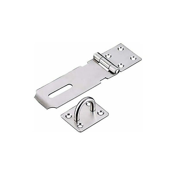 Herrajes para puertas y ventanas Cerrojo de candado de acero inoxidable, Cerrojo y clip de alta resistencia con tornillos, Cerrojo de puerta Cerradura de puerta Pestillo de cobertizo Clip de candado