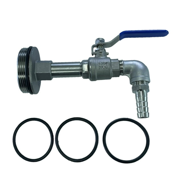 Accesorios de plomería de válvula de bola G2 ", instalación fácil, adaptador de grifo de tanque de conector de de barril duradero a prueba de 15 mm Sunnimix Válvula de barril