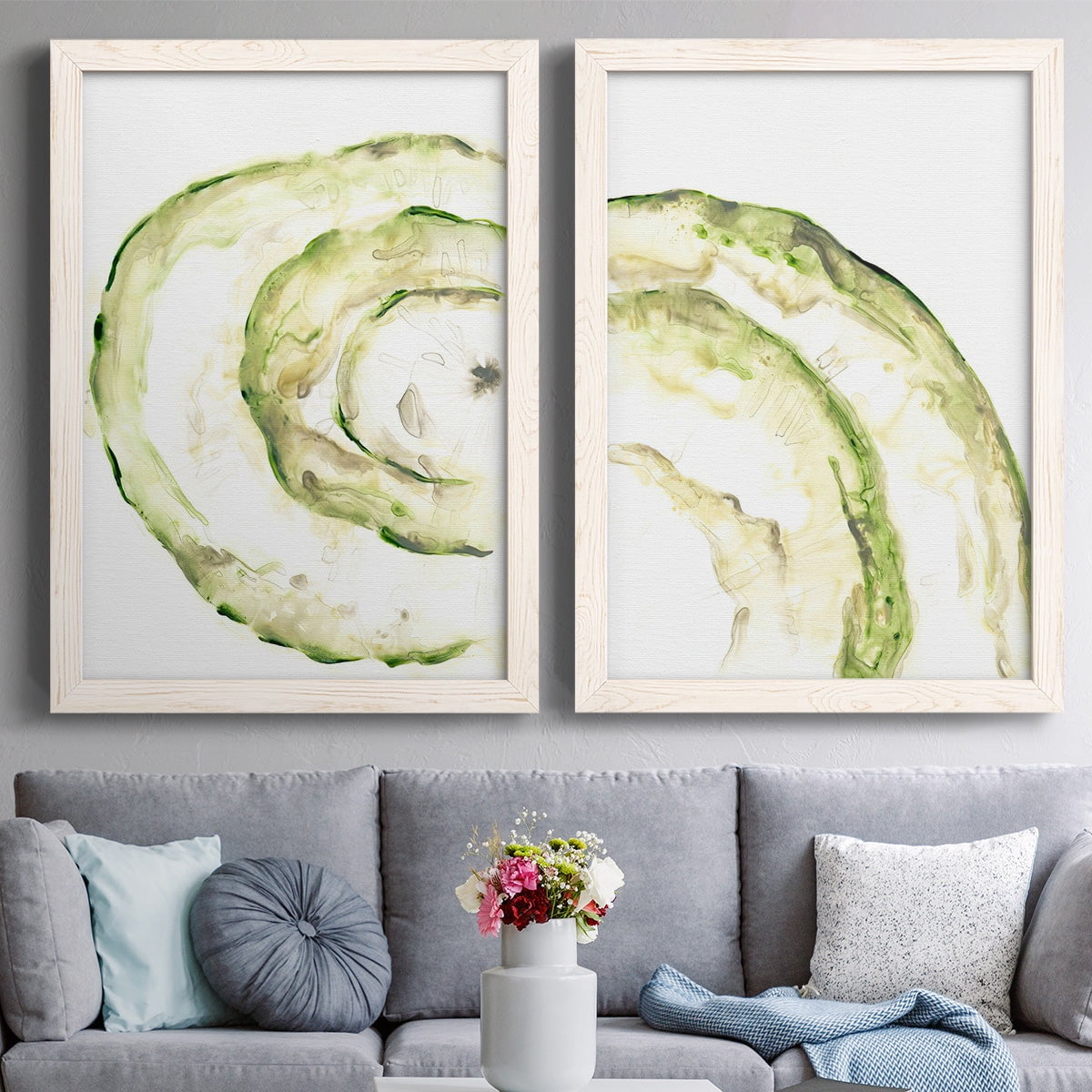 Lichen Halo V - Premium Framed Canvas 2 Piece Set - Ready to Hang