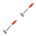 thumbnail image 1 of Transemion Stainless Steel Spoon Non for Slip Good Grip Drizzling Pouring Soup Kitchen Cooking Sauce Spoon Long Handle Serving Shape orange 2Set, 1 of 6