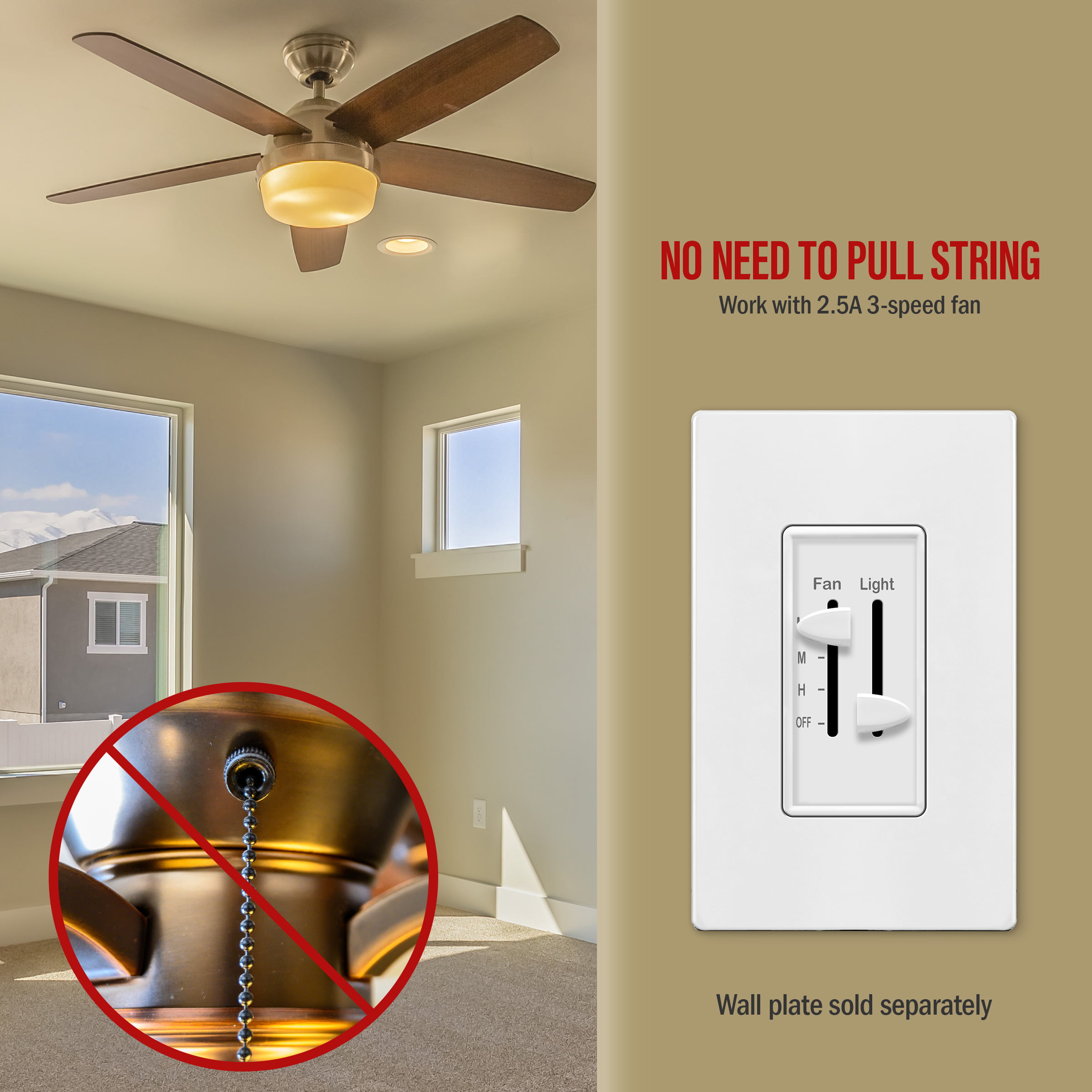 Enerlites Ceiling Fan Control And Led