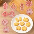 thumbnail image 4 of 8 Piece Autumn Leaf Cookie Cutter Set for Baking Thanksgiving with 3D Maple Design 8PCS, 4 of 6