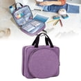 thumbnail image 2 of Lshylf Embroidery Project Bag Portable Craft Carry Case For Kits Tools Multiple Pockets Storage,Purple,12.91*11.81 in, 2 of 9
