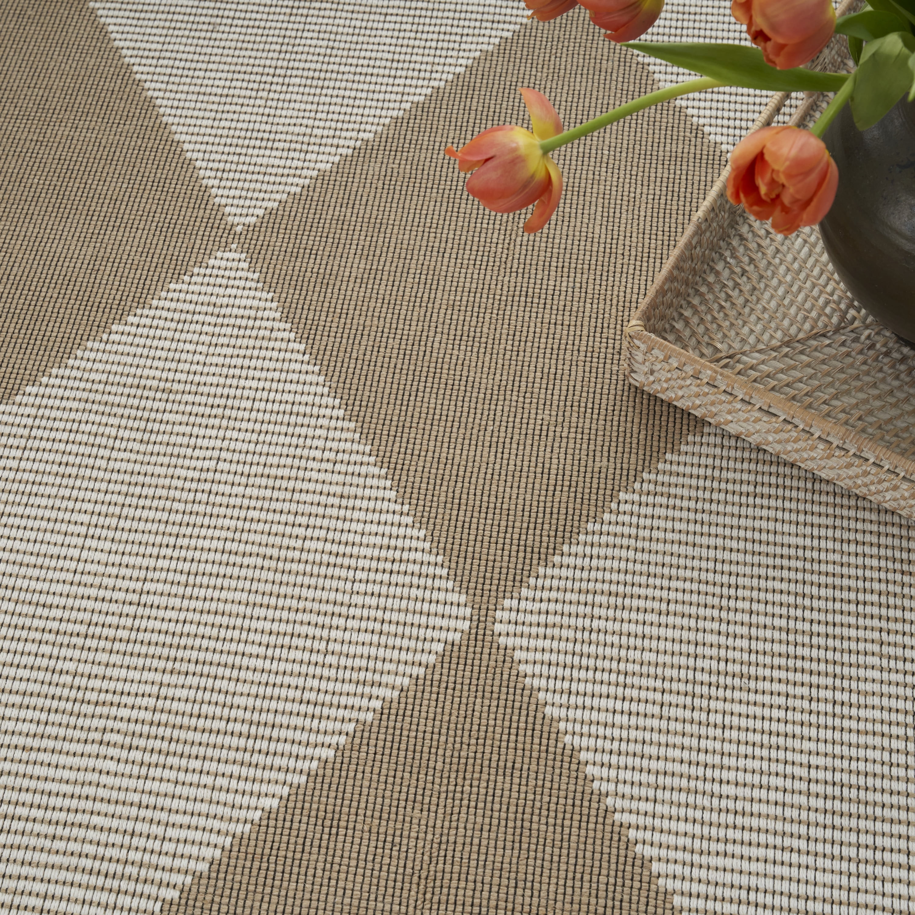 Nourison Washable Modern Jute Modern Natural Ivory 7'10" x 9'10" Area Rug (8x10)