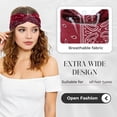 thumbnail image 5 of KEGKUO 10 PCS Women Headbands African Wide Hair Wrap Extra Turban Head Bands for Lady Large Sport Workout Stretch Non-slip Big Hair Bands, Combination A, 5 of 6