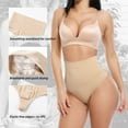 thumbnail image 5 of VASLANDA 2 Pack Women Basic Every-Day Shaping Panties Thong Underwear Beige XXXL, 5 of 8
