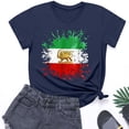 thumbnail image 3 of Tops de Cuello Alto para las Mujeres Amante Impreso Cuello Redondo Manga Corta Camiseta Casual, Blusa Diaria de Estiramiento Suave, 3 of 5