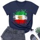 thumbnail image 3 of Tops de Cuello Alto para las Mujeres Amante Impreso Cuello Redondo Manga Corta Camiseta Casual, Blusa Diaria de Estiramiento Suave, 3 of 5