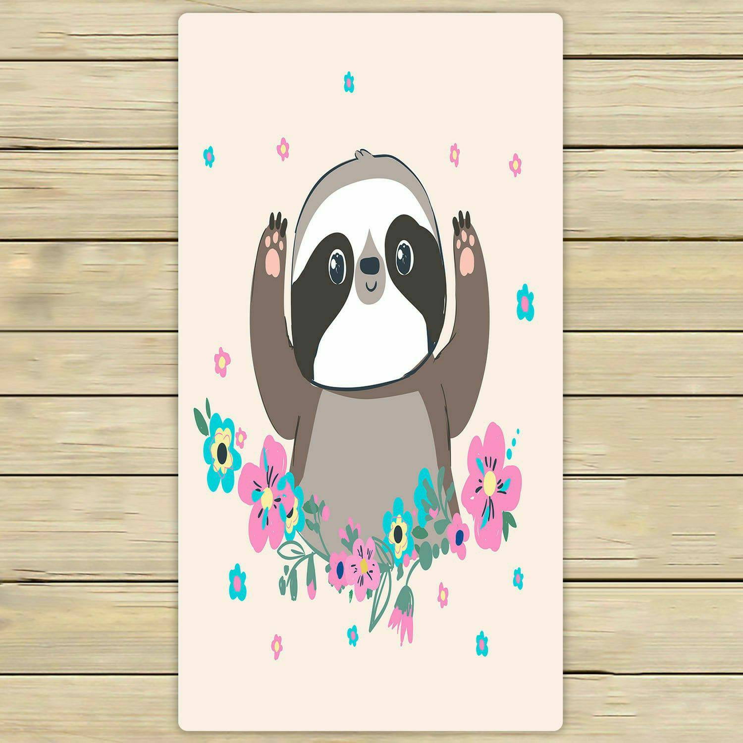ECZJNT Cute Animal Sloth Beach Bath Towels Shower Towel For Home