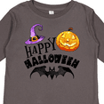 thumbnail image 4 of Inktastic Happy Halloween Bat, Witch Hat, Jack O Lantern Boys or Girls Long Sleeve Toddler T-Shirt, 4 of 5