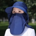 thumbnail image 4 of Sun Hat Woman Summer Women's UV Protection Cap Outdoor Travel Cycling Face Mask Hat Shawl Hats Windproof Removable Tea Picking Women's UPF+50 Sun Visor Detachable Flap Hat Foldable Wide Brimmed, 4 of 7