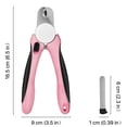 thumbnail image 6 of Flexzion Dog Cat Nail Clipper and Trimmer, Pet Toe Claw Scissor Grooming Tool with Stainless Steel Blades File Easy Grip Handle Safety Guard Avoid Overcutting for Small Medium Large Breed Puppy, Pink, 6 of 7