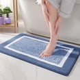 thumbnail image 7 of DISEN Light Blue Bathroom Rugs - Absorbent, Non Slip, Soft, Washable, Quick Dry, 16"x24" Small Blue and White Bath Mats for Bathroom, Microfiber Shower Mat Bath Rug Bathroom Carpet, 7 of 7