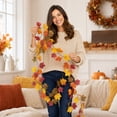 thumbnail image 2 of Fall Artificial Maple Leaf Garland 6.6 FT Autumn Hanging Vine with Orange Red Yellow Leaves for Thanksgiving Halloween Mantel Fireplace Table Home Decor, 2 of 8