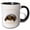 Black/White, variant on 3drose, Colorado Territory Reptile the Western Painted Turtle, 11oz Two-tone Green Mug