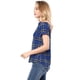 thumbnail image 4 of CamiDe Cuadros Estilo Western De Algodón Clásico Con Botones PaMujer Azul M, 4 of 6