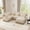 Beige Coffee, variant on Large Modular Sectional Corner Coucheses with Tassel, 5 Seater Sofa Big Comfy Leopard Chenille U Shaped Couches with 2 Throw Pillows and 4 Lumbar Pillows, Movable Ottoman, Brown black