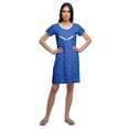 thumbnail image 2 of Moomaya Womens Round Neck Nursing Sleepwear Printed Short Sleeve Nightdress, 2 of 6