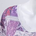 thumbnail image 5 of Gibobby Camisetas de verano para mujer Camiseta manga corta con estampado floral verano para mujer(Morado,CH), 5 of 5