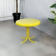 thumbnail image 2 of Northlight 22" Outdoor Retro Metal Tulip Side Table, Yellow, 2 of 4
