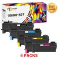 thumbnail image 1 of Toner Bank 4-Pack Compatible Toner for Xerox 106R01597 106R01594 106R01595 106R01596 Phaser 6500 6500N 6500DN WorkCentre6505 6505N 6505D Printer Cartridge Black, Cyan, Magenta, Yellow, 1 of 8