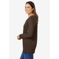 thumbnail image 3 of Woman Within Plus Size Perfect Long-Sleeve V-Neck Tee, 3 of 6