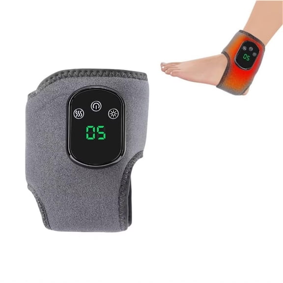 Endurar 3-in-1 Heated Foot Massager, Cordless Rechargeable Foot & Ankle Massager Wrap with 5 Heat Levels, 3 Vibration Modes and LED Display
