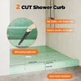 thumbnail image 2 of Jocisland Shower Curb Kit with Complete Shower Kit- Tray, Curb, Membrane, Seals, Corners, Trowel & Level, 72" x 72" Tray, Center Outlet Position, 2 of 9