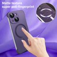 thumbnail image 5 of Magnetic case for iPhone 15 Puls  Phone Case for Women, Matte Luxury Soft Metallic Luster Design with Camera Lens Protector, Compatible with Magsafe Case for iPhone 15 Pro Max "-Purple, 5 of 7