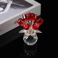 thumbnail image 5 of Ramo de Rosas Rojas con Jarrón Redondo, Figuras, Regalos para Mujer, Adorno de Ramo de Cristal, Regalos Románticos, Centro de Mesa., 5 of 5