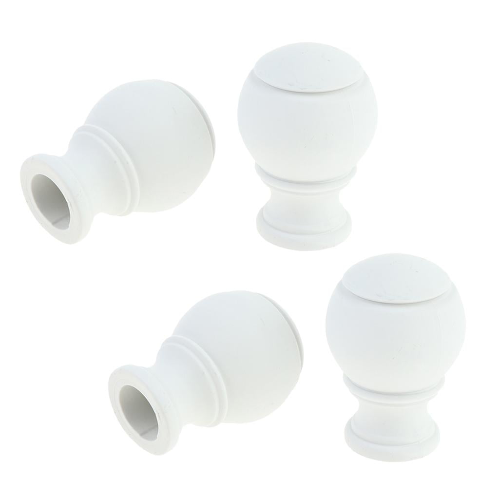 4 Pieces Window Curtain Rod End Unique Design Drapery Pole Drape Rod