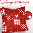 thumbnail image 5 of BLEUM CADE Valentines Day Pillow Covers 18 x 18 inch, Set of 2 Buffalo Plaid Valentine Pillows Covers Waterproof Love Heart Pillow Cases, 5 of 8