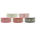 thumbnail image 3 of Dog, Puppy  Pet Collar, "Patent Five Row Clear Crystal", 3 of 7