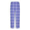 thumbnail image 3 of Htigea Mens Pajama Pants Plaid Lounge Pants Pj Bottoms with Pockets Drawstring Elastic Waistband Sale Blue,XXL, 3 of 3