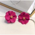 thumbnail image 1 of 2 Pcs Flower Earrings Super Fairy Soft Earring, Rose Red, 1 of 5