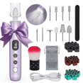 thumbnail image 1 of Taladro de uñas inalámbrico PELCAS AOL04 de 10 velocidades, color morado con luz LED, 1 of 7